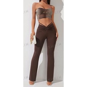 Shein Petite Scrunch Flare Pants